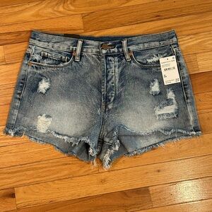 Blank NYC Blue Jean Shorts Distressed Style